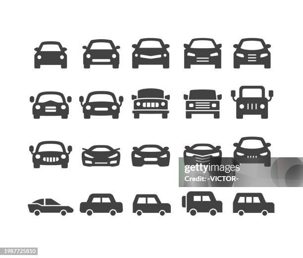 auto-ikonen - classic series - limousine familienfahrzeug stock-grafiken, -clipart, -cartoons und -symbole