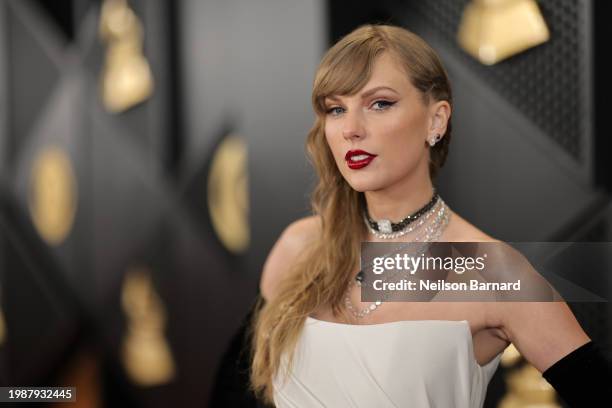 Taylor Swift attends the 66th GRAMMY Awards at Crypto.com Arena on February 04, 2024 in Los Angeles, California.