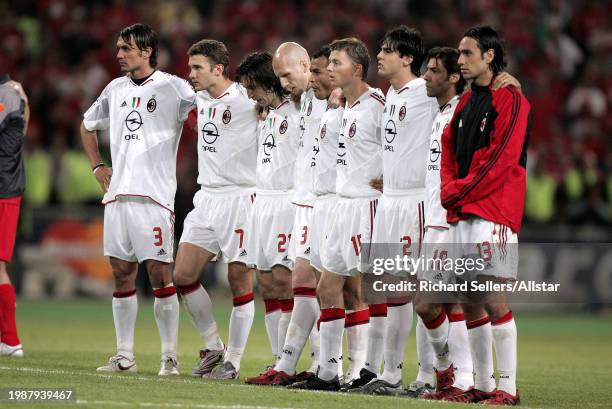 May 25: AC Milan Players Paolo Maldini, Andriy Shevchenko, Andrea Pirlo, Jaap Stam, Cafu, Jon Dahl Tomasson, Kafu, Rui Costa, Alessandro Nesta watch...
