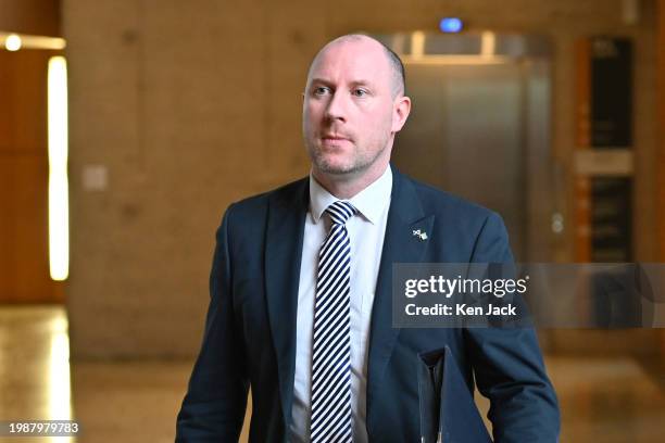 Neil Gray, Cabinet Secretary for Wellbeing Economy, Fair Work and Energy on the way to First Minister's Questions in the Scottish Parliament, as...