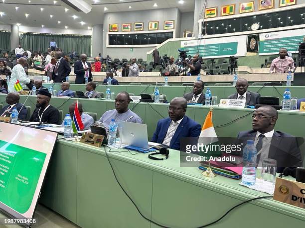 The meeting of Economic Community of West African States on the decision of Mali, Burkina Faso and Niger to leave the community is held in Abuja,...