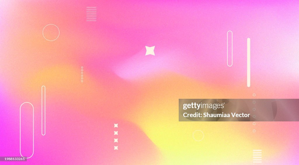 Arrière-plan abstrait avec une texture de grain floue et bruyante dégradé multicolore et un design d’élément de forme géométrique