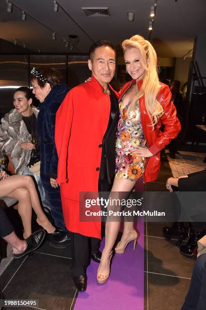 Marcus Teo and Consuelo Vanderbilt attend Nabys Vielman F/W 24 Fashion Show at Calligaris on February 7, 2024 in New York City.