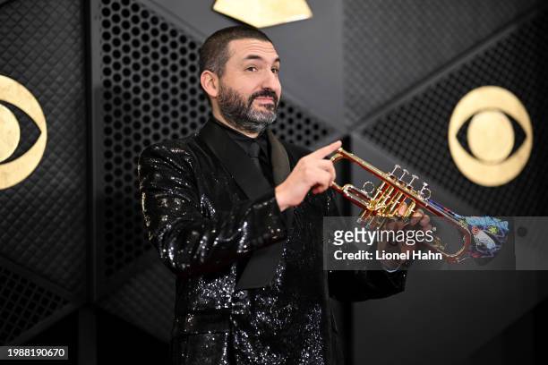 Ibrahim Maalouf attends the 66th GRAMMY Awards at Crypto.com Arena on February 04, 2024 in Los Angeles, California.