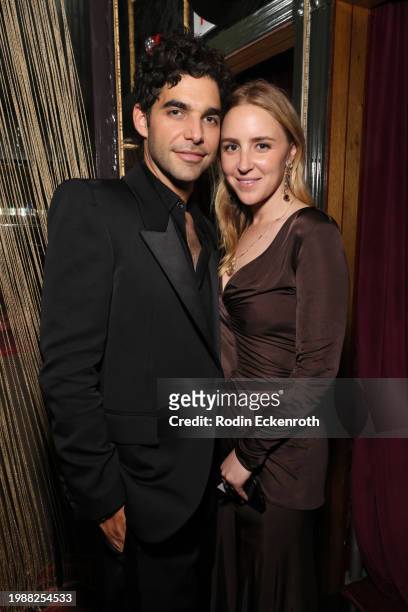 Freddy Wexler and Olivia Wexler attend W Magazine, Mark Ronson, and Gucci's Grammy After-Party at Bar Marmont on February 04, 2024 in Los Angeles,...