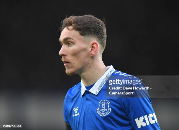 Everton's James Garner during the Premier League match between Everton FC and Aston Villa at Goodison Park on January 14, 2024 in Liverpool, England.