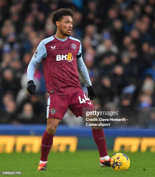 Aston Villa's Boubacar Kamara during the Premier League match between Everton FC and Aston Villa at Goodison Park on January 14, 2024 in Liverpool,...