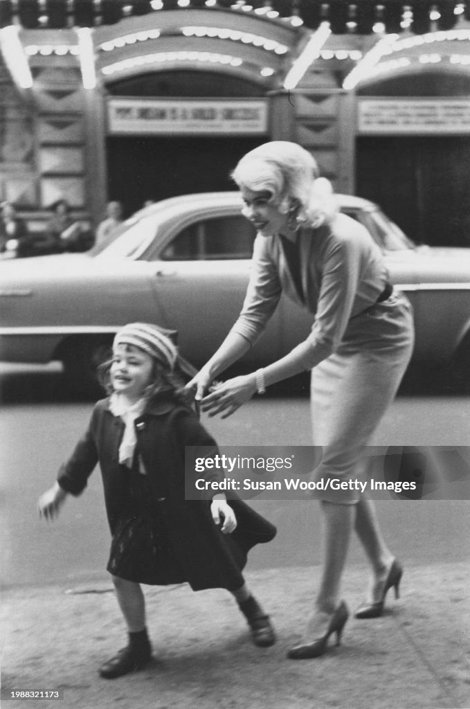 American actress Jayne Mansfield with her daughter, future actress