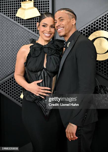 Jordin Sparks, Dana Isaiah attend the 66th GRAMMY Awards at Crypto.com Arena on February 04, 2024 in Los Angeles, California.