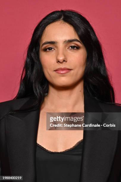 Hafsia Herzi attends the Cesar 2024 - Nominee Dinner at Le Fouquet's on February 05, 2024 in Paris, France.