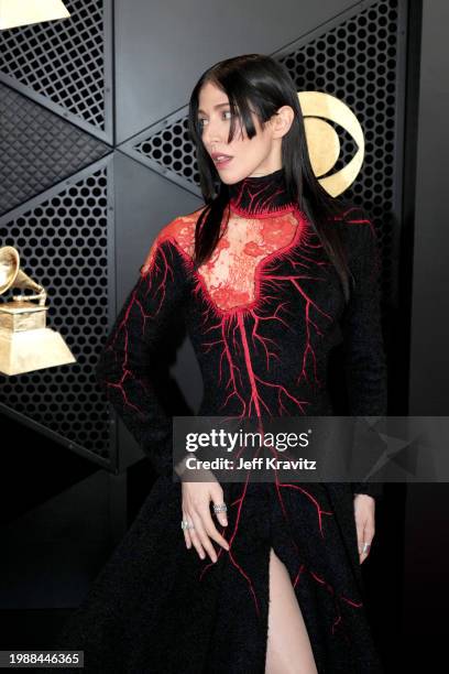 Caroline Polachek attends the 66th GRAMMY Awards at Crypto.com Arena on February 04, 2024 in Los Angeles, California.