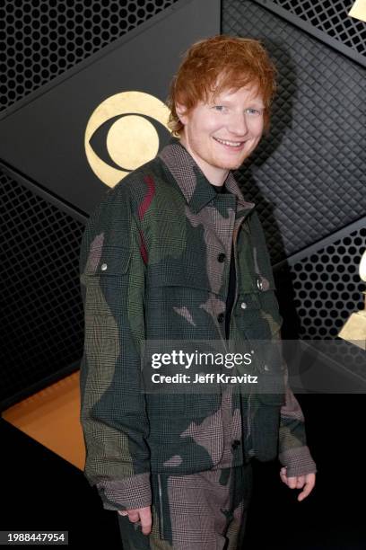 Ed Sheeran attends the 66th GRAMMY Awards at Crypto.com Arena on February 04, 2024 in Los Angeles, California.