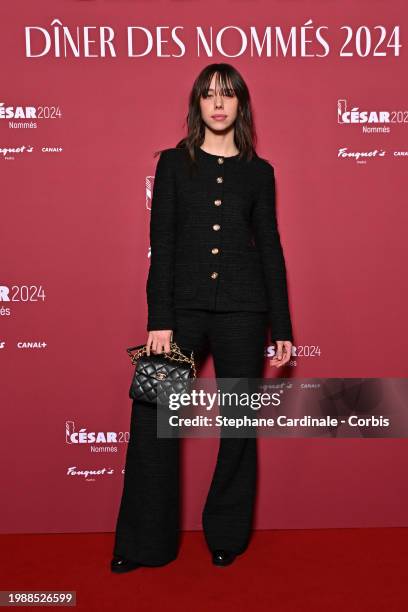 Kim Higelin attends the Cesar 2024 - Nominee Dinner at Le Fouquet's on February 05, 2024 in Paris, France.