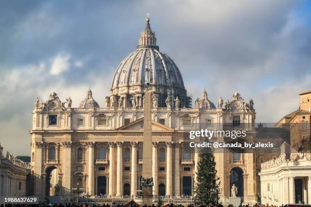décorations de noël du vatican - vatican photos et images de collection