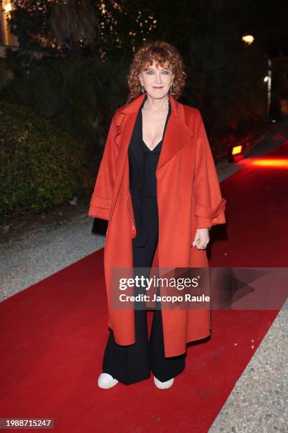 Fiorella Mannoia attends the "Oltre Il Festival" red carpet during the 74th Sanremo Music Festival 2024 at Villa Nobel on February 05, 2024 in...