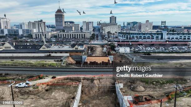 Fresno, CA, Tuesday, January 29, 2024 - High speed rail construction on Tulare Rd. In Chinatown, near downtown Fresno.