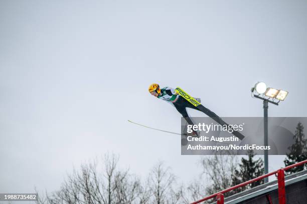 Eero Hirvonen of Finland in action during a training session on February 8, 2024 in Otepaa, Estonia.