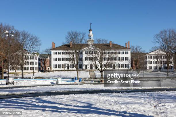 General view of the Dartmouth College campus on February 8, 2024 in Hanover, New Hampshire. A National Labor Relations Board regional official ruled...