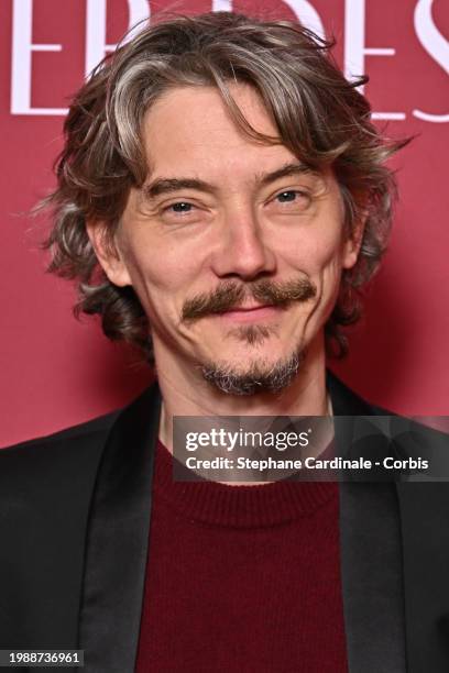 Swann Arlaud attends the Cesar 2024 - Nominee Dinner at Le Fouquet's on February 05, 2024 in Paris, France.