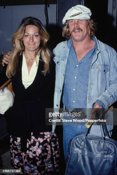 American actor Nick Nolte with his wife Sharyn Haddad, circa 1978.