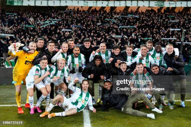 Laros Duarte of FC Groningen, Johan Hove of FC Groningen, Leandro Bacuna of FC Groningen, Jorg Schreuders of FC Groningen, Nick Bakker of FC...