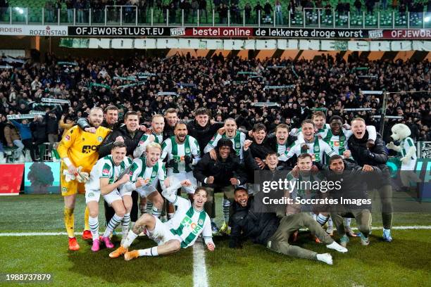 Laros Duarte of FC Groningen, Johan Hove of FC Groningen, Leandro Bacuna of FC Groningen, Jorg Schreuders of FC Groningen, Nick Bakker of FC...