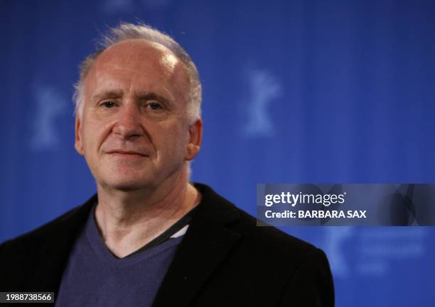 Israeli director Amos Kollek poses for photographers during a photocall for the Israeli film "Restless" presented in competition for the Golden Bear...