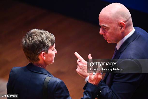 UEFA Vice President Laura McAllister Battles FIFA President Gianni Infantino UEFA Vice President Laura McAllister Battles FIFA President Gianni Infantino