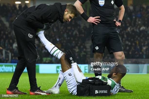 Leandro Bacuna of FC Groningen during the Quarterfinal KNVB Cup match between FC Groningen and Fortuna Sittard at the Euroborg stadium on February 8,...