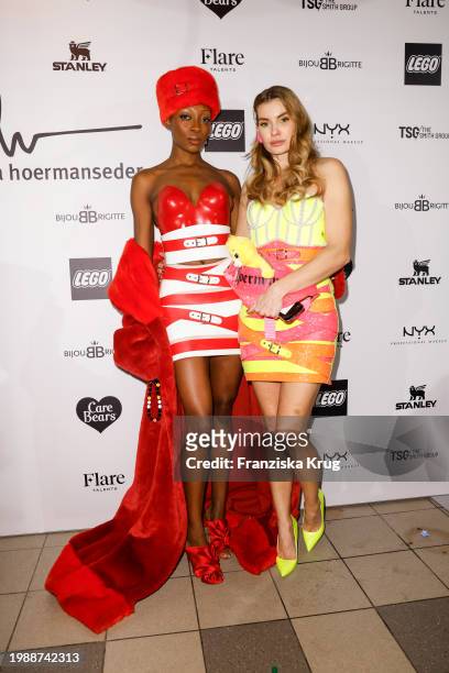 Toni Dreher-Adenuga and Rebecca Kunikowski attend the Marina Hoermanseder Fashion show as part of Berlin Fashion Week AW24 at Zenner Berlin on...