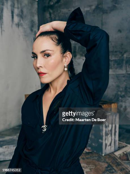 Noomi Rapace of Constellation poses for TV Guide Magazine during the 2024 Winter TCA Portrait Studio at The Langham Huntington, Pasadena on February...
