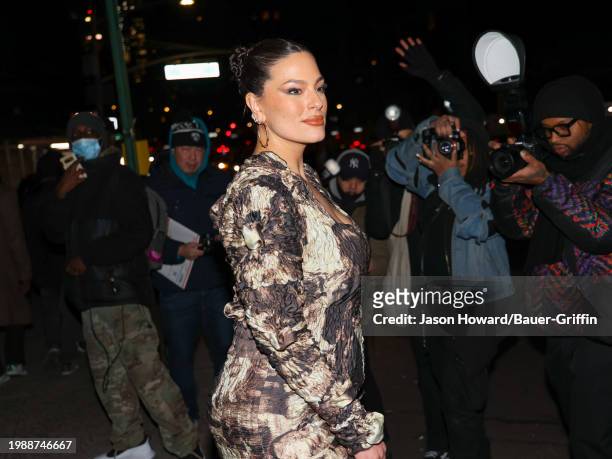 Ashley Graham is seen attending the Welcome To The Amazing Mostro Show presented by Puma during New York Fashion Week on February 08, 2024 in New...