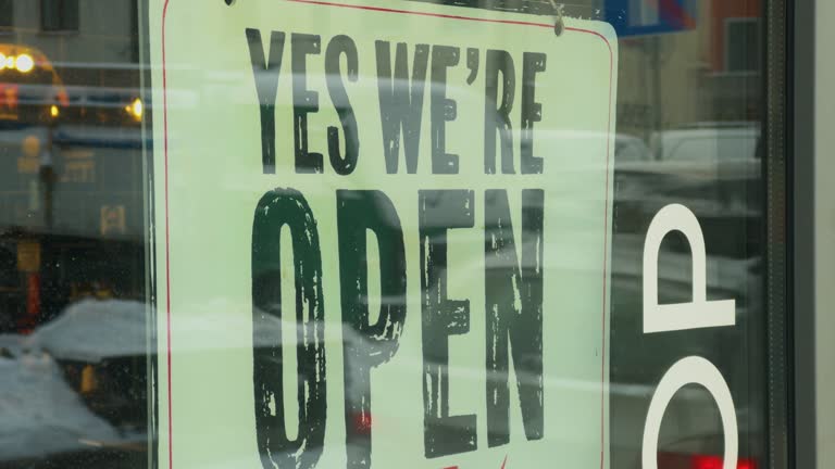 Sign Behind Window 143 Open Sign Logo Stock Videos, Footage, & 4K Video Clips - Getty Images
