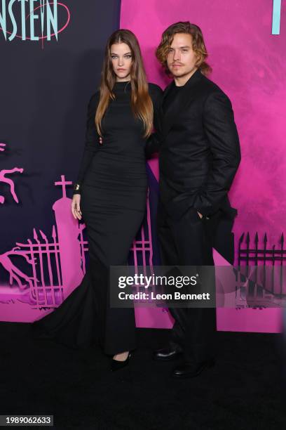 Barbara Palvin and Dylan Sprouse attend the Los Angeles special screening of Focus Features' "Lisa Frankenstein" at Hollywood Athletic Club on...