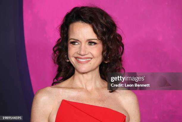 Carla Gugino attends the Los Angeles special screening of Focus Features' "Lisa Frankenstein" at Hollywood Athletic Club on February 05, 2024 in...