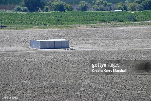 Cleared out vineyard in the Esk Valley on February 06, 2024 in Napier, New Zealand. Cyclone Gabrielle, which hit Hawke's Bay between Feb. 12 and 16...