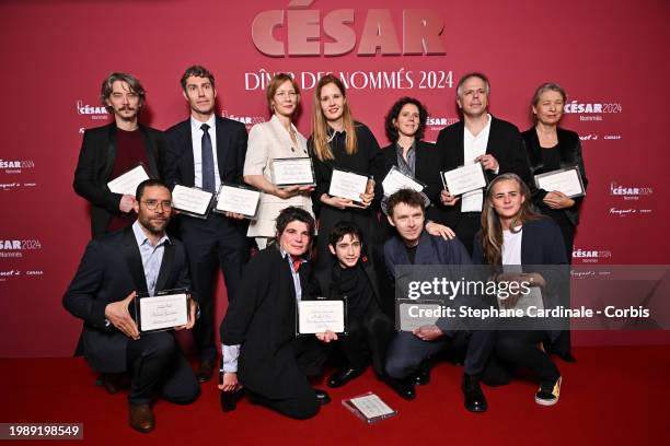 Top : Swann Arlaud, David Thion, Sandra Hüller, Justine Triet, Fanny Martin, Olivier Goinard, Emmanuelle Duplay - Front : Laurent Senechal,...