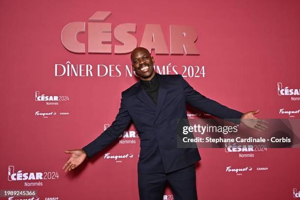 Jean-Pascal Zadi attends the Cesar 2024 - Nominee Dinner at Le Fouquet's on February 05, 2024 in Paris, France.