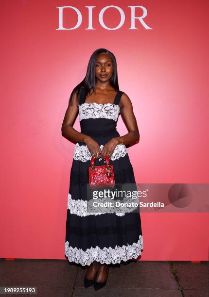 Anna Diop attends as Dior and Peter Philips celebrate Rouge Dior at La Dolce Vita on February 05, 2024 in Beverly Hills, California.