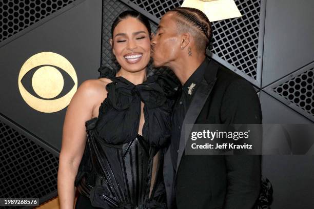 Jordin Sparks and Dana Isaiah attend the 66th GRAMMY Awards at Crypto.com Arena on February 04, 2024 in Los Angeles, California.