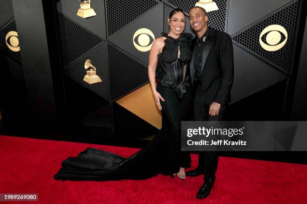 Jordin Sparks and Dana Isaiah attend the 66th GRAMMY Awards at Crypto.com Arena on February 04, 2024 in Los Angeles, California.