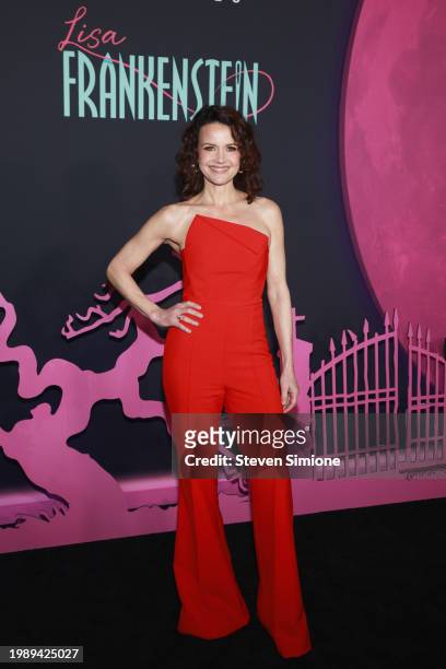 Carla Gugino attends the Los Angeles Special Screening of Focus Features' "Lisa Frankenstein" at Hollywood Athletic Club on February 05, 2024 in...
