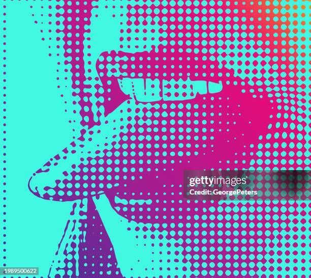 female face sticking out tongue - licking stock illustrations