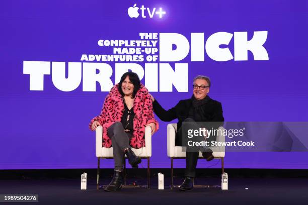 Noel Fielding and Kenton Allen from The Completely Made-Up Adventures of Dick Turpin seen at the Apple TV+ 2024 Winter TCA Tour at The Langham...