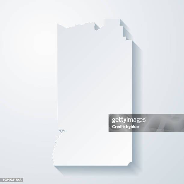 uintah county, utah. map with paper cut effect on blank background - vernal utah stock illustrations