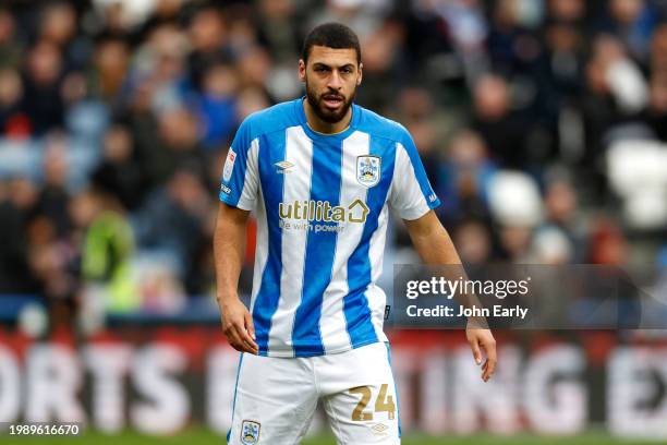 Radinio Balker of Huddersfield Town during the Sky Bet Championship match between Huddersfield Town and Sheffield Wednesday at John Smith's Stadium...