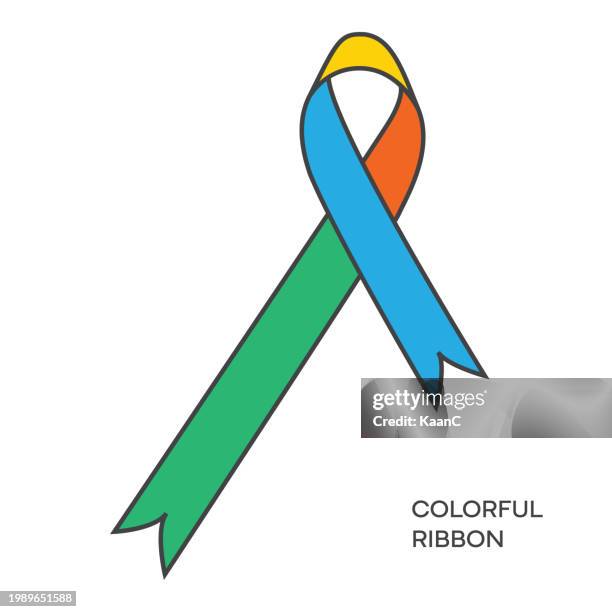 awareness ribbon. ribbon vector stock illustration - brain cancer stock illustrations