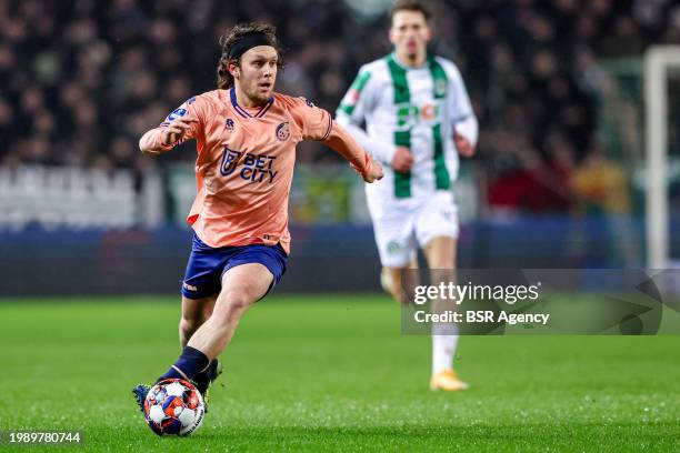 Alen Halilovic of Fortuna Sittard runs with the ball during the TOTO KNVB Cup Quarter Final match between FC Groningen and Fortuna Sittard at...