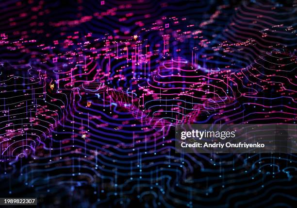 multicolored data - big data imagens e fotografias de stock