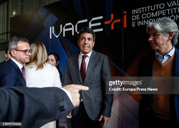 The president of the Generalitat Valenciana, Carlos Mazon , during the presentation of the new brand 'Ivace I' that integrates the Instituto...